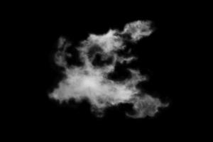 Textured cloud,Abstract black,isolated on black background photo