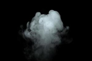 Abstract powder or smoke isolated on black background photo