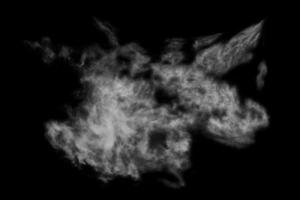 Textured cloud,Abstract black,isolated on black background photo