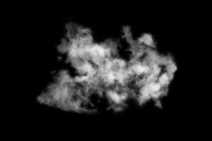 Textured cloud,Abstract black,isolated on black background photo