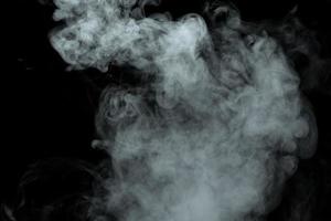 Abstract powder or smoke isolated on black background photo