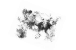 Textured Smoke,Abstract black,isolated on white background photo