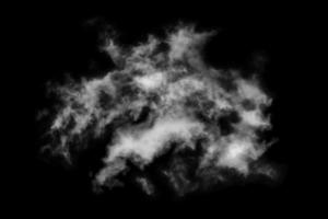 Textured cloud,Abstract black,isolated on black background photo