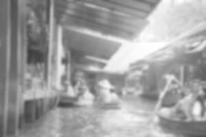 Damnoen Saduak Floating Market blur background of Illustration,Abstract Blurred Image photo