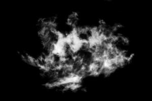 Textured cloud,Abstract black,isolated on black background photo