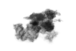 Humo texturizado,negro abstracto,aislado sobre fondo blanco. foto