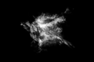 Textured cloud,Abstract black,isolated on black background photo