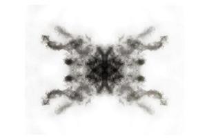 Textured Smoke,Abstract black,isolated on white background photo