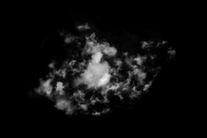 Textured cloud,Abstract black,isolated on black background photo