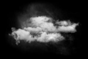 Textured cloud,Abstract black,isolated on black background photo