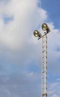 street light abstract against blue sky photo