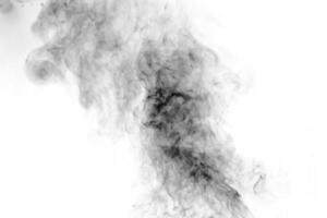 Out of focus smoke-shaped specter,white background photo