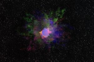 Explosion in galaxy abstract background. photo