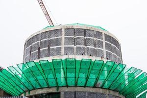 Building and construction site on white background photo