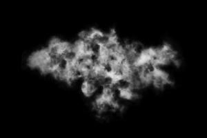 Textured cloud,Abstract black,isolated on black background photo