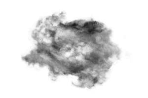 Humo texturizado,negro abstracto,aislado sobre fondo blanco. foto