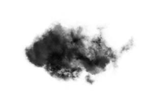 Humo texturizado,negro abstracto,aislado sobre fondo blanco. foto