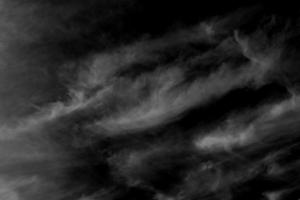 Textured cloud,Abstract black,isolated on black background photo