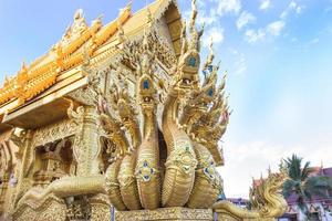 Dragon sculpture at Sri Pan Ton temple, Province Nan,Thailand photo