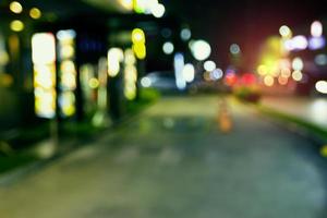 Abstract circular blur bokeh of car in urban photo