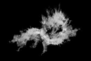 Textured cloud,Abstract black,isolated on black background photo