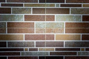 Brown and Gray Bricks Wall Pattern photo