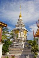 pagoda white in Wat Hua Kuang temple in Nan Province Thailand photo