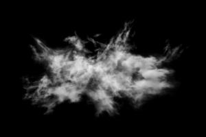 Textured cloud,Abstract black,isolated on black background photo