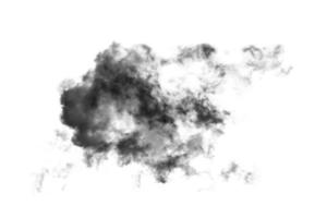 nube aislada sobre fondo blanco, humo texturizado, negro abstracto foto
