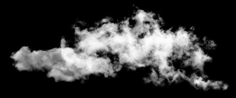 White cloud isolated on black background,Textured smoke,brush effect photo