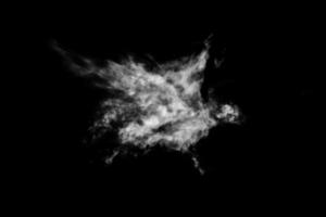 Textured cloud,Abstract black,isolated on black background photo