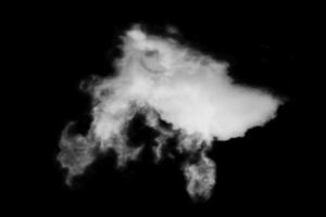 Textured cloud,Abstract black,isolated on black background photo