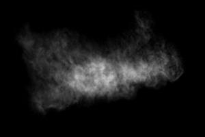 Textured Smoke,Abstract black,isolated on black background photo