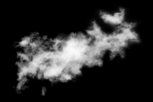 Textured cloud,Abstract black,isolated on black background photo