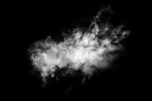 Textured cloud,Abstract black,isolated on black background photo