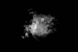 humo texturizado, negro abstracto, aislado sobre fondo negro foto