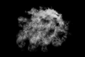 Textured cloud,Abstract black,isolated on black background photo