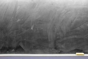 Empty Blackboard with eraser photo