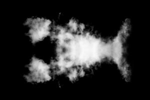 nube aislada sobre fondo negro, humo texturizado, nubes de pincel, negro abstracto foto