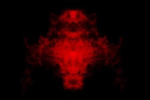 Textured cloud, Abstract red,isolated on black background photo