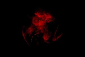 Textured Smoke, Abstract red,isolated on black background photo