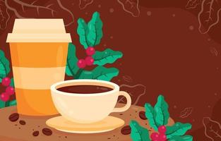 Happy Coffee Day Greetings Background vector