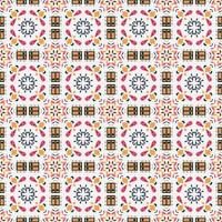 Seamless Background Retro Garden Nature Aboriginal Floral Damask Traditional Pattern Art photo