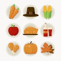 Thanksgiving Icon Collection vector