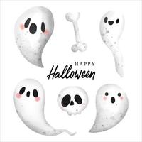 Halloween cute ghost. vector illustration