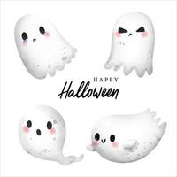 lindo fantasma de halloween. ilustración vectorial vector