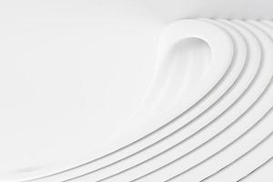 White abstract background. Smooth white lines with shadow. White wave texture soft wallpaper. An element for design. Purity 3d rendering image. photo