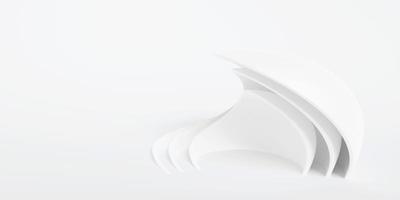 Abstract of white lines background, Minimal dynamic shape, 3d rendering. photo