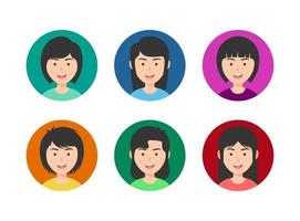Smiling people avatar set different women characters collection vector
