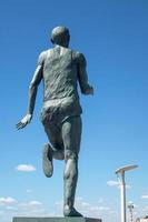 Brighton, East Sussex, UK - AUGUST 5, 2022. The statue of Olympic Gold Medallist Steve Ovett in Brighton on August 5, 2022 photo